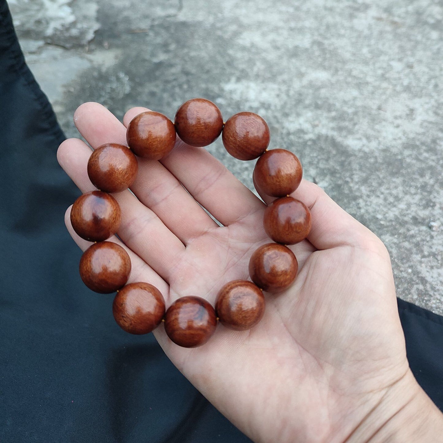 Vintage Wooden Bracelet Men Carved Buddhist Worry Prayer Beads Accessories women