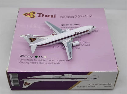 Miniature Model Thai for Boeing B737-400 HS-TDH 1:400 Aircraft Pre-built Model