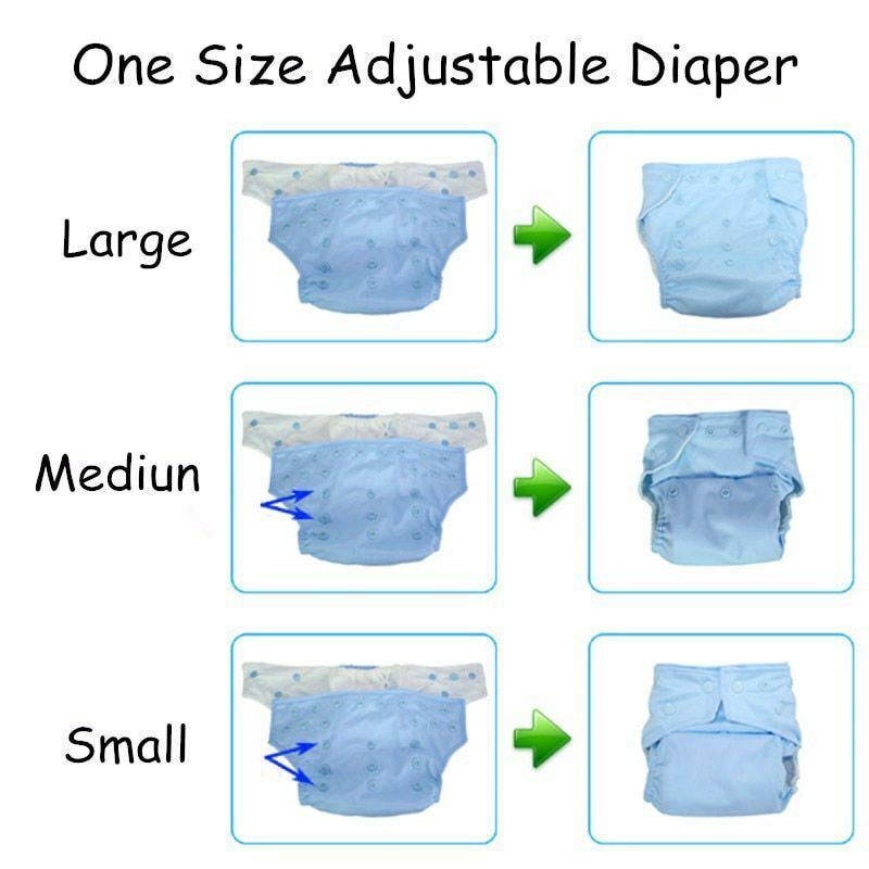 Cloth Diapers Reusable Adjustable Baby Nappies Washable Newborn Training Pants