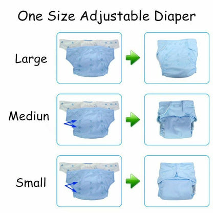 Cloth Diapers Reusable Adjustable Baby Nappies Washable Newborn Training Pants
