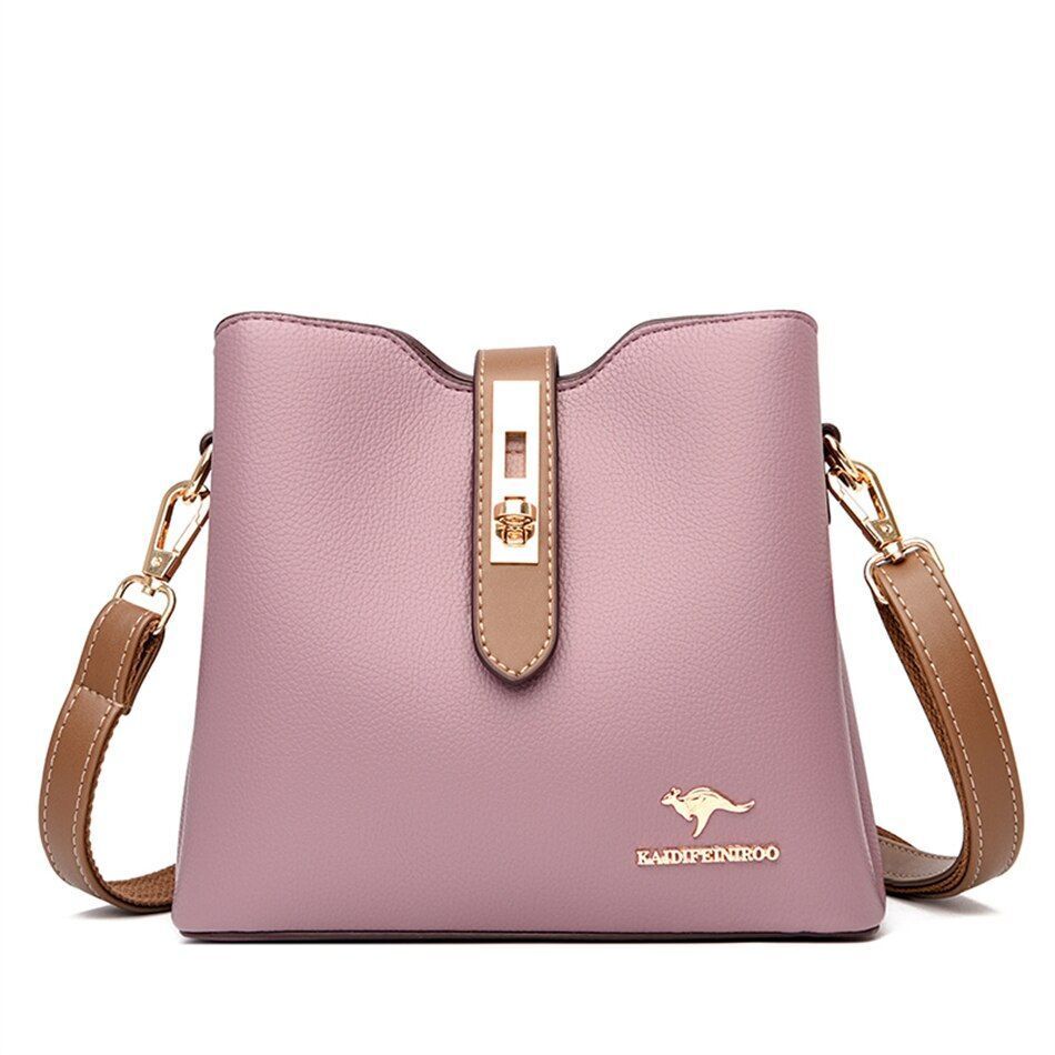 Large Shoulder Bag Synthetic Leather Messenger Bags Fashion Tote Luxury Handbag