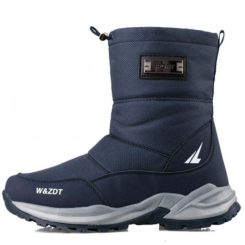 High Boots Man Travel Snow Boots Zipper Non-slip Shoes Men Velvet Shoes Male