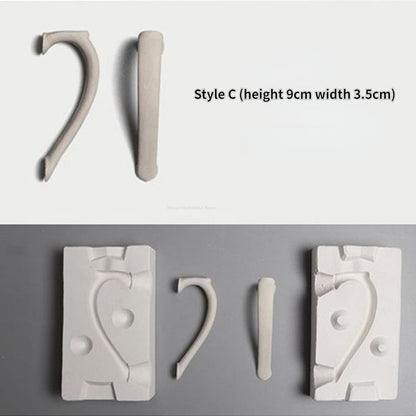 Pottery Tools Ceramic Mold Grouting Plaster DIY Teapot Water Cups Handle Molding