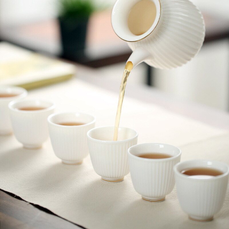 Sheep Fat Jade Ceramic Whiteware Tea Cup Ceramic Teacup Tea Ceremony Cup