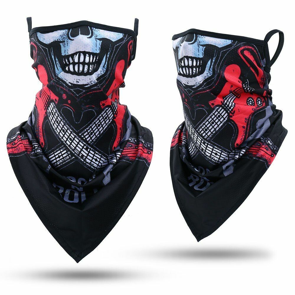 Printed Bandana Cycling Ear Face Mask Neck Gaiter Hunting Running Scarf 26*42 CM