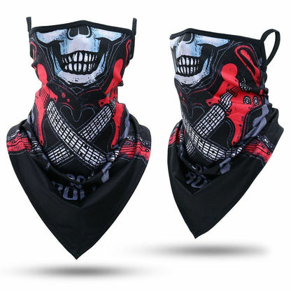 Printed Bandana Cycling Ear Face Mask Neck Gaiter Hunting Running Scarf 26*42 CM