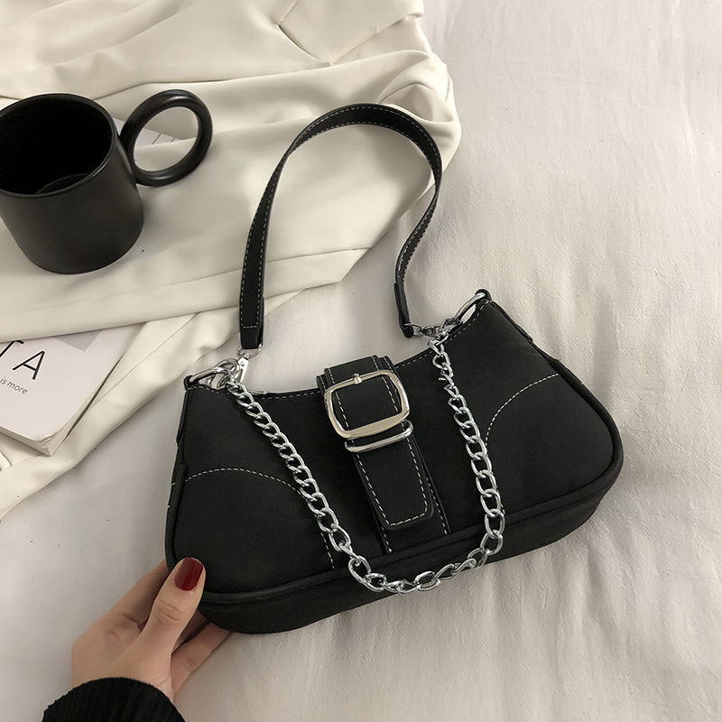 Women Shoulder Bags Matte Leather Solid Color Ladies Bag Chain Handbags
