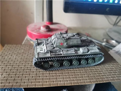 Homemade 1/72 WWII Soviet KV1 Main Battle Tank Model Finished Ornament