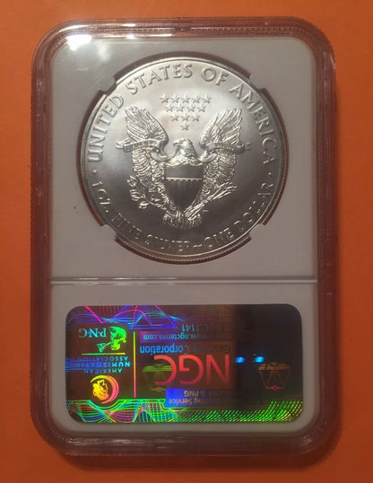 2012 American Silver Eagle ASE Coin 1oz FINE Silver NGC Holder MS69 美国鹰洋银币 MS 69