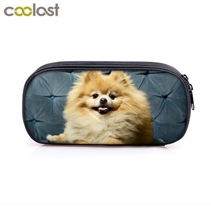 Dog Pencil Bag Stationary Bag Pencil Box School Supplies 24*11*7 CM Accessories