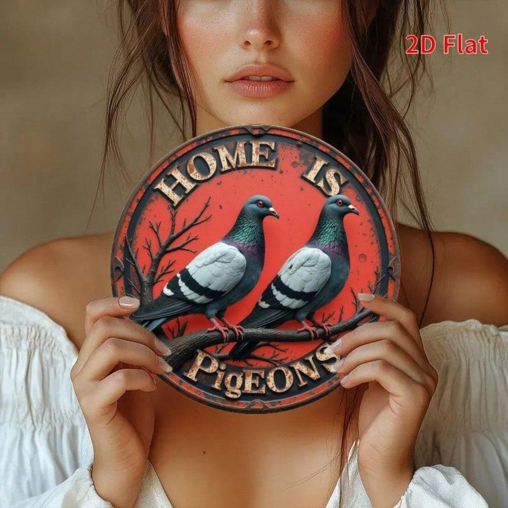Vintage 8x8 Tin Sign Retro Kitchen Wall Art Home Is Where The Heart Is for Bar