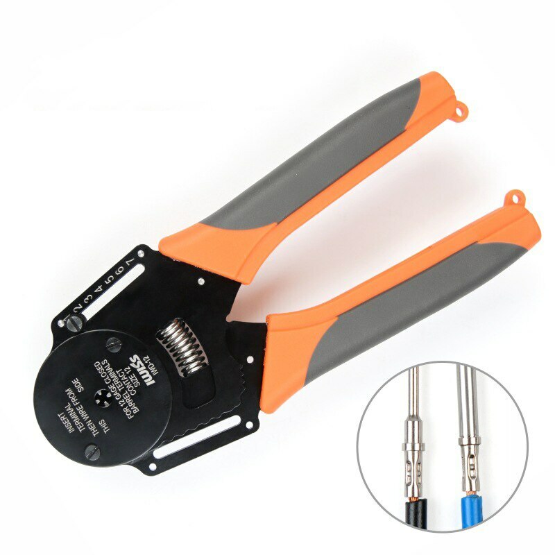 IWD-12 Solid Barrel Pins Plug Spring Terminal Cable Crimper Aviation Crimping