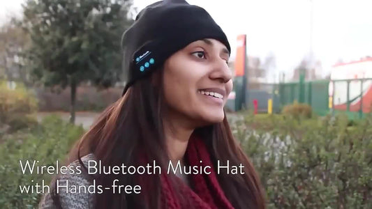 Winter Warm Wireless Bluetooth Beanie Hat Cap Headset Headphone Speaker With Mic