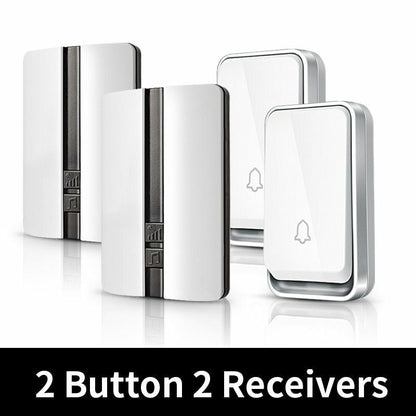 Wireless Doorbell Waterproof Self-powered Smart Door Bell No Battery Required
