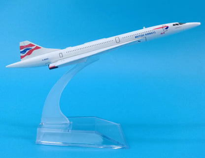 16cm BRITISH AIRWAYS Concorde Passenger Airplane Diecast Aircraft Plane Model