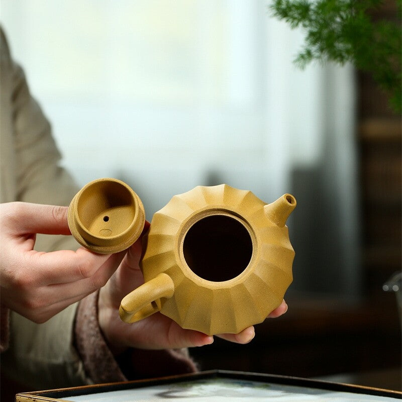 Chinese Yixing Zisha Pottery Pot Duan Clay Tea Pot 7 Infuser Holes Pots