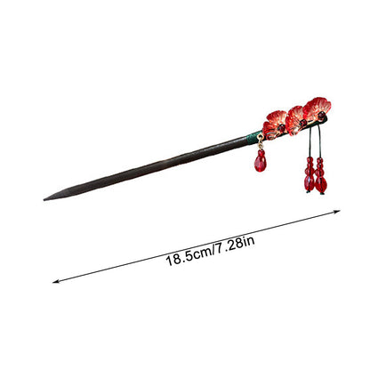 Women Flower Wooden Chopsticks Hair Hairpin Hair Stick Chinese Style Hairpins