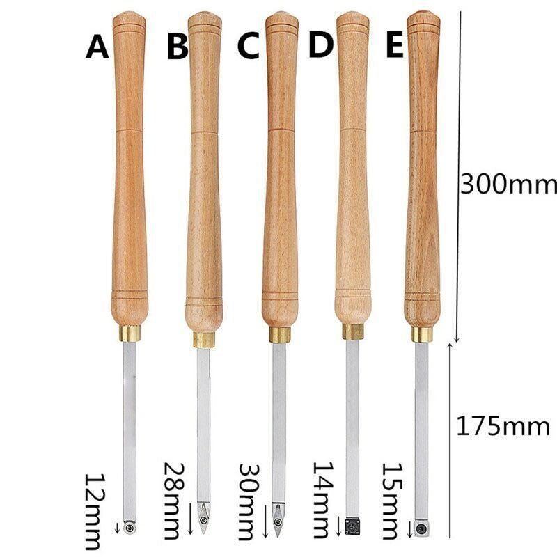 Carbide Insert Lathe Wood Turning Tool Square Shank + Handle woodworker Cutter