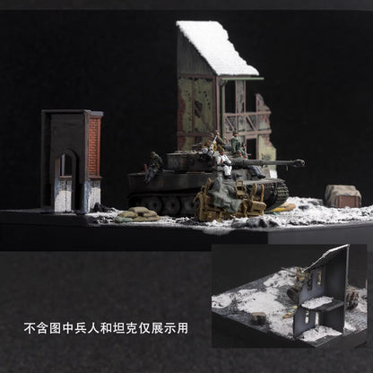 PMA 1/72 WWII Europe Scene Floor Finished Model Toys (Without Tank Figures)