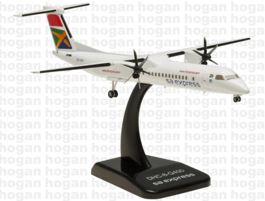 1:200 Hogan Sa Express Bombardier Dash8-400 Airplane ABS Plastic Plane Model