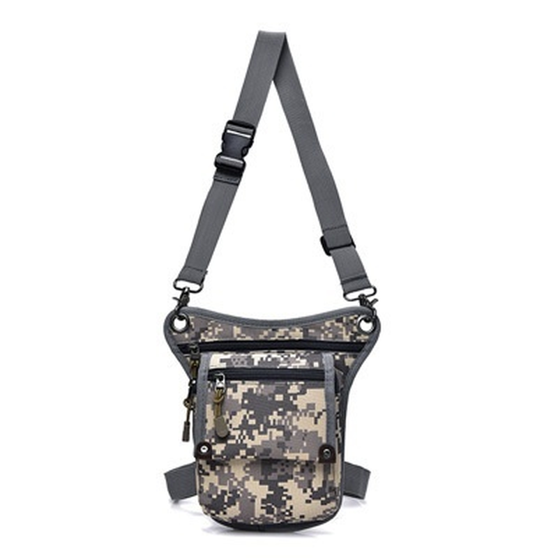 New Metal Detector Camouflage Bag Drop Leg Finds Pouch with Waist Shoulder Belt