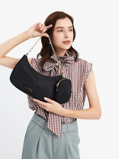Shoulder Crossbody Pleated One Shoulder Bag Synthetic Leather Crossbody Purse