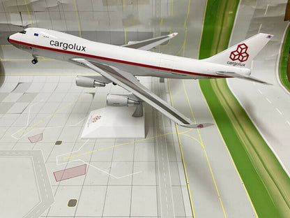 1:200 35CM JC Wings Cargolux BOEING 747-400F Airfreighter Diecast Aircraft Model