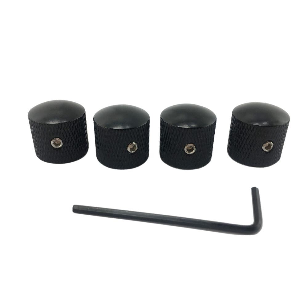 4Pcs Black Metal Dome Tone Volume Control Knob For Electric Guitar Bass Parts A