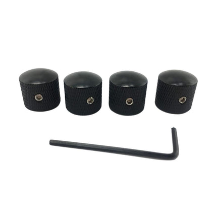 4Pcs Black Metal Dome Tone Volume Control Knob For Electric Guitar Bass Parts A