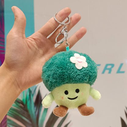 Farm Vegetable Doll Keychain Cabbage Green Onion Cauliflower Corn Plush Pendant