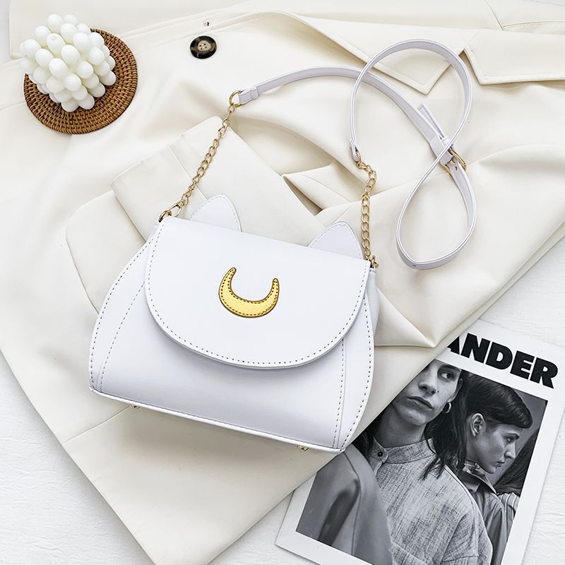 Cat Ear Crossbody Bag Small Shoulder Synthetic Leather Handbag Elegant Traveling
