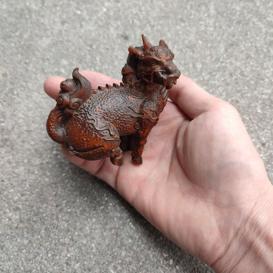 Chinese Sculptures Wooden Dragon Statue Wood Carving Room Decorative Sculpture