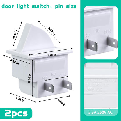 Refrigerator Door Light Switch – Compatible with Whirlpool, GE, Maytag, Amana, K