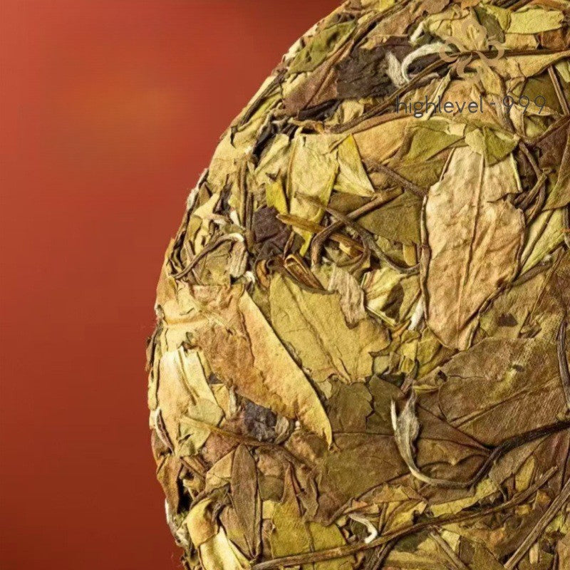 300g White Tea Cake Fuding 2023 Sun‑Dried Shoumei Floral Rock Sugar Leaf Tea