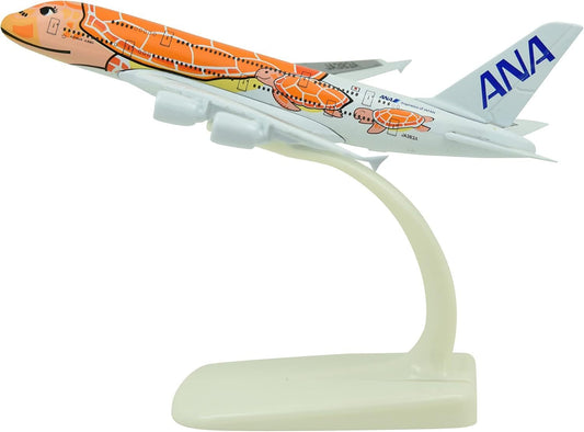 1:500 15cm A380 ANA Sea Turtle Metal Airplane Model Plane Toy Plane Model Orange