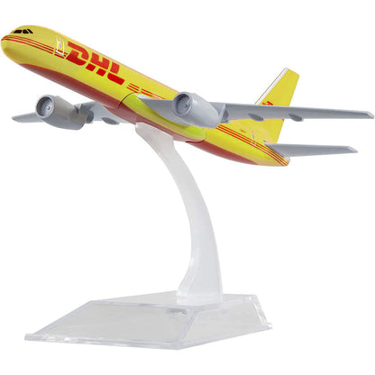16cm DHL B757 Cargo Airplane Model 1:400 Alloy Simulation Aircraft Ornaments