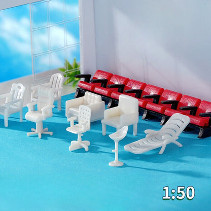 1/50 Cinema Chairs Model Mini Furniture Scene Props Model Accessories