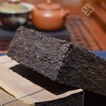 500g Ripe Pu'er Tea Brick Zhuke Wrapped Yunnan Premium Aged Compressed Tea