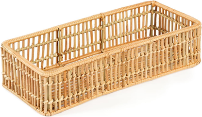 Rattan Woven Bathroom Organizer Storage Basket Toilet Paper Holder Home Decor