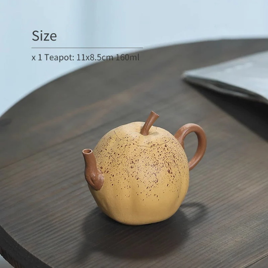 Zisha Clay Teapot From Yixing Yellow Unique Eggplant Tea Pot 160ml Puer Tea Pot