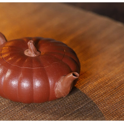 Full Handmade Small TeaPot Pumpkin Design True Yixing Zisha Clay Master Pot 90ml