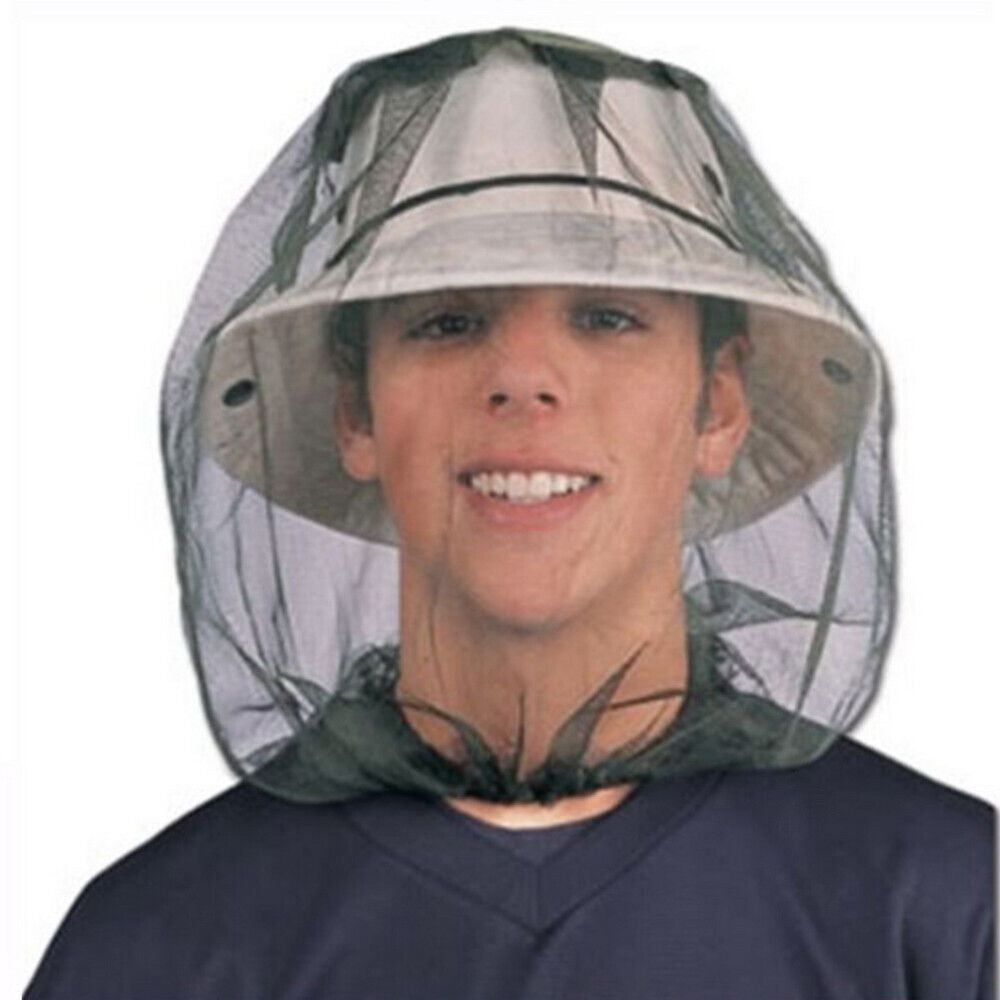 6x Anti-Mosquito Bug Bee Insect Head Net Hat Cap Sun Protection Fishing Hiking