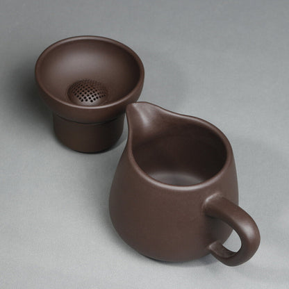 Yixing Purple Sand Fair Cup Tea Filter Handmade Purple Mud Tea Set