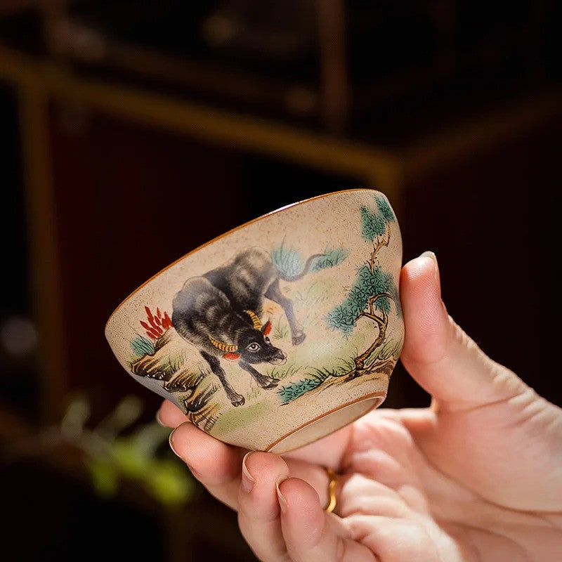 Chinese Zodiac Porcelain Teaware Tea Ceremony Teacup Kungfu Tea-tasting Cup