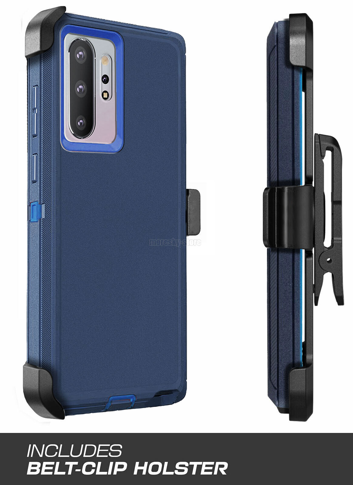 For Samsung Galaxy Note10 Plus Heavy Duty Rugged Hard Soft Case / Clip Holster