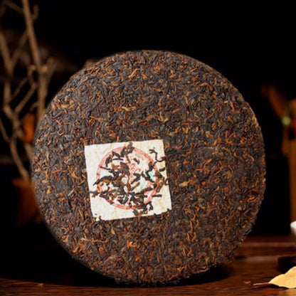 357g Yunnan Menghai Arbor 2009 Royal Court Jinya Mellow Pu'er Tea Ripe Tea Cake