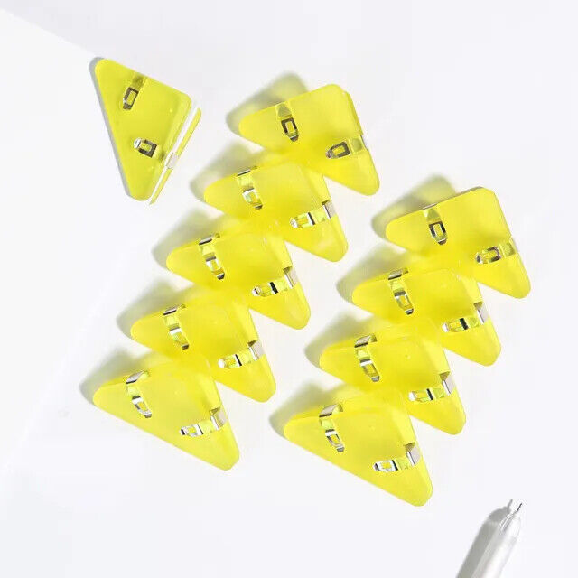 10 PCS Triangle Paper Clips Durable Paper Clamps Protect Book Corner for Student