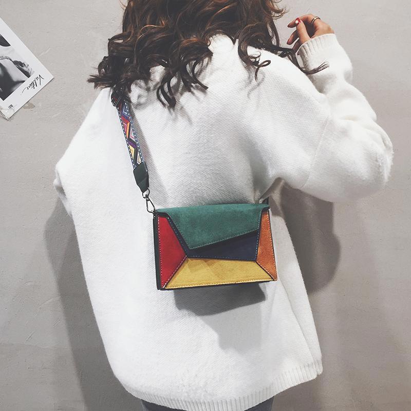Colors Bags Women Shoulder Crossbody Bag PU Leather Women's Handbags Colors Bags