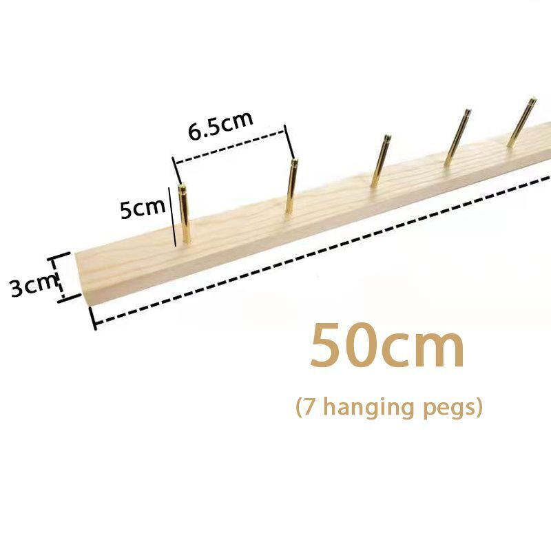 Jewelry Display Necklace Wall Hanging Stands Wood Earring Ring Organizer 30~58cm