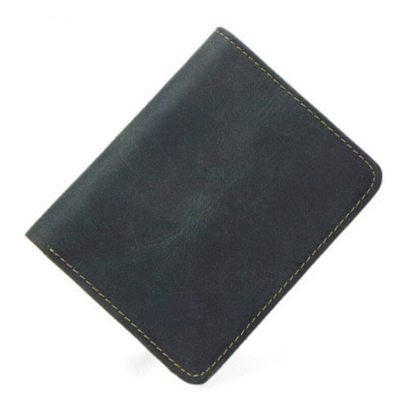 Leather Card Clamps Men's Wallet Card&ID Holder Bag Purse Cash Clip Billfold Bag